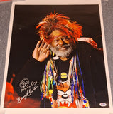George Clinton Signed Autographed 16x20 Canvas Atomic Dog Funk PSA/DNA COA