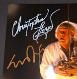 Michael J. Fox Christopher Lloyd Signed Autographed 8x10 Back The Future MAS COA