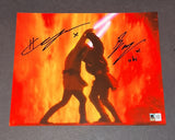 Hayden Christensen Ewan McGregor Signed Autographed 8x10 Star Wars MAS COA