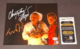 Michael J. Fox Christopher Lloyd Signed Autographed 8x10 Back The Future JSA COA