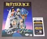 Geena Davis Alec Baldwin Signed Autographed 8x10 Beetlejuice JSA COA