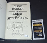 Clive Barker Signed Autographed Book The Great And Secret Show JSA COA