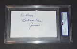 Barbara Eden Signed Autographed Index Card I Dream Of Jeannie PSA COA Slabbed