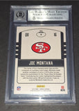 Joe Montana autographed card Beckett COA