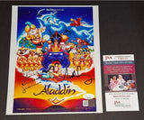 Linda Larkin and Scott Weinger Signed Autographed Aladdin Jasmine Disney JSA COA