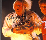 Michael J. Fox Christopher Lloyd Signed Autographed 8x10 Back The Future MAS COA