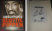 Scottie Pippen autographed book Beckett COA