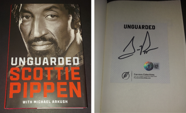 Scottie Pippen autographed book Beckett COA