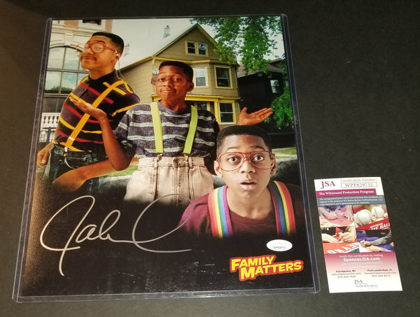 Jaleel White autographed 11x14 JSA Witness COA