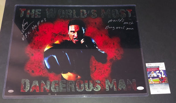 Ken Shamrock autographed 16x20 JSA COA