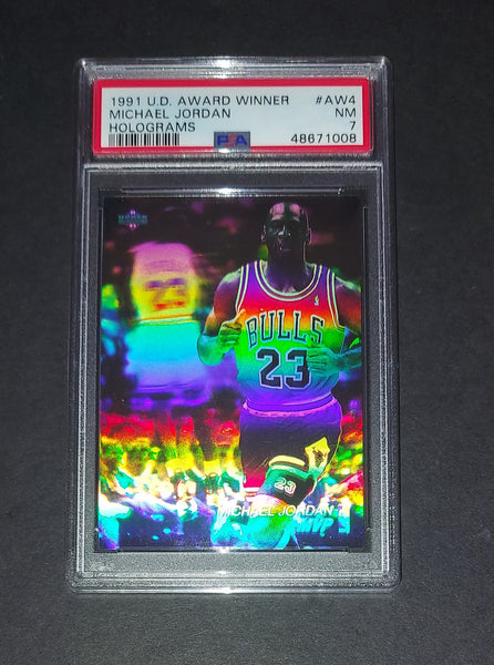 Michael Jordan 1991 Upper Deck MVP Award Winner Chicago Bulls hologram AZ Autographs and Collectibles Michael Jordan 1991 Upper Deck MVP Award Winner Chicago Bulls hologram AZ Autographs and Collectibles