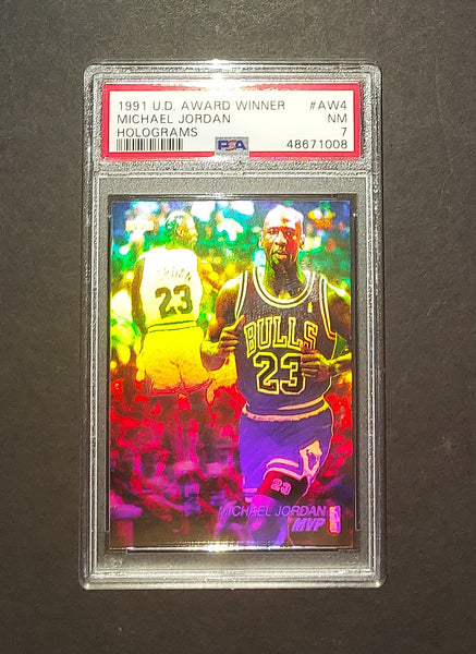 Michael Jordan 1991 Upper Deck MVP Award Winner Chicago Bulls hologram AZ Autographs and Collectibles Michael Jordan 1991 Upper Deck MVP Award Winner Chicago Bulls hologram AZ Autographs and Collectibles