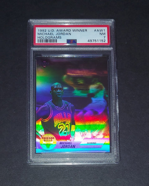 Michael Jordan 1992 Upper Deck Scoring Award Winner Chicago Bulls holo AZ Autographs and Collectibles Michael Jordan 1992 Upper Deck Scoring Award Winner Chicago Bulls holo AZ Autographs and Collectibles