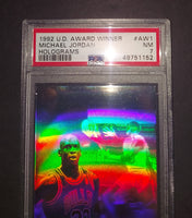 Michael Jordan 1992 Upper Deck Scoring Award Winner Chicago Bulls hologram card PSA 7