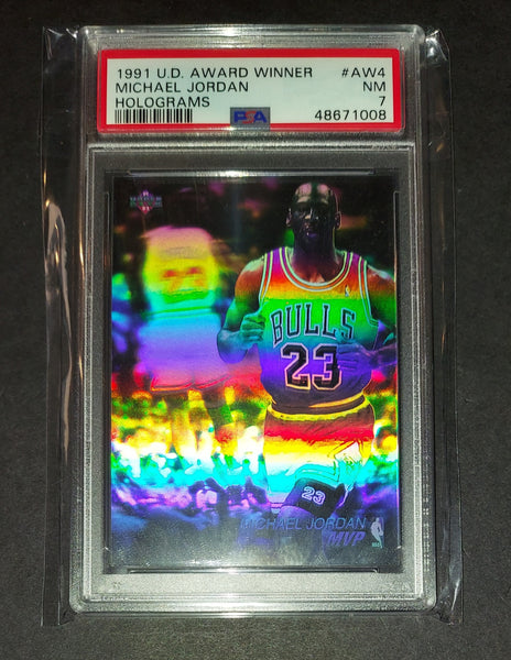 Michael Jordan 1991 Upper Deck MVP Award Winner Chicago Bulls hologram AZ Autographs and Collectibles Michael Jordan 1991 Upper Deck MVP Award Winner Chicago Bulls hologram AZ Autographs and Collectibles