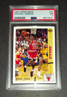 Michael Jordan 1991 Chicago Bulls Upper Deck card PSA 7