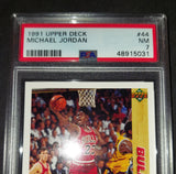 Michael Jordan 1991 Chicago Bulls Upper Deck card PSA 7