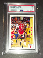 Michael Jordan 1991 Chicago Bulls Upper Deck card PSA 7