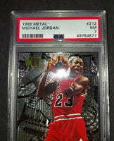 Michael Jordan 1995 Fleer Metal Nuts and Bolts Chicago Bulls card PSA 7
