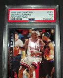 Michael Jordan 1999 Upper Deck Ovation Center Stage Chicago Bulls card PSA 7