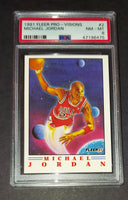 Michael Jordan 1991 Fleer Pro Visions Chicago Bulls card PSA 8