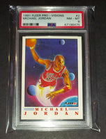 Michael Jordan 1991 Fleer Pro Visions Chicago Bulls card PSA 8