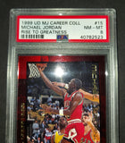 Michael Jordan 1999 Upper Deck Rise to Greatness Chicago Bulls card PSA 8