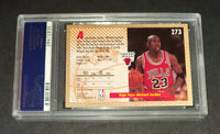 Michael Jordan 1992 Fleer Slam Dunk Chicago Bulls card PSA 8