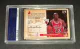 Michael Jordan 1992 Fleer Slam Dunk Chicago Bulls card PSA 8