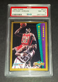 Michael Jordan 1992 Fleer Slam Dunk Chicago Bulls card PSA 8
