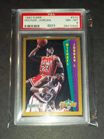 Michael Jordan 1992 Fleer Slam Dunk Chicago Bulls card PSA 8