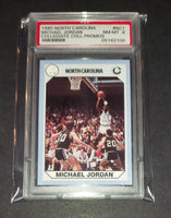 Michael Jordan 1990 North Carolina Collegiate Collection card PSA 8