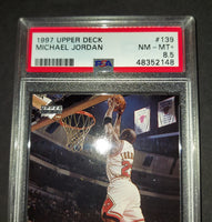 Michael Jordan 1997 Upper Deck Jams 97' Chicago Bulls card PSA 8.5