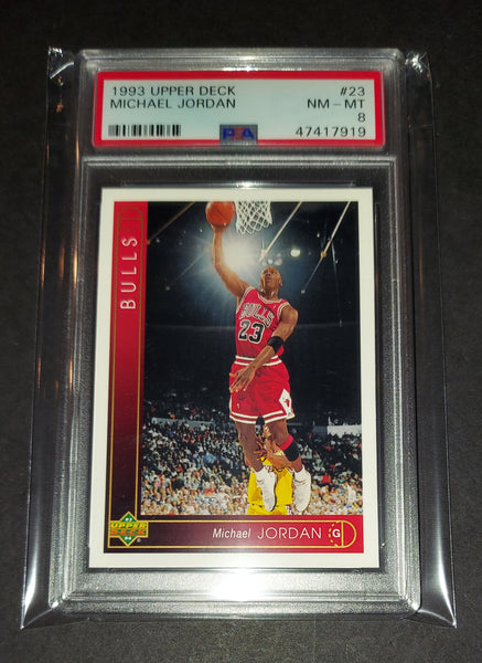 Michael Jordan 1993 Chicago Bulls Upper Deck card PSA 8