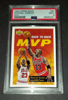 Michael Jordan 1992 Upper Deck Back to Back MVP Chicago Bulls card PSA 9