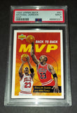 Michael Jordan 1992 Upper Deck Back to Back MVP Chicago Bulls card PSA 9