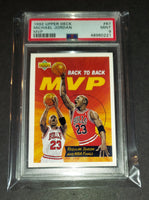 Michael Jordan 1992 Upper Deck Back to Back MVP Chicago Bulls card PSA 9