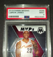 LeBron James 2019 Panini Mosaic Cleveland Cavaliers MVP card PSA 9