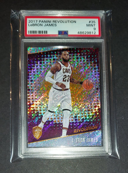 LeBron James 2017 Panini Revolution Cleveland Cavaliers card PSA 9