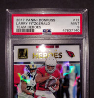 Larry Fitzgerald 2017 Arizona Cardinals Panini Donruss Team Heroes card PSA 9