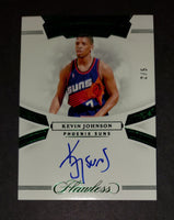 Kevin Johnson 2020 Phoenix Suns Panini Momentous Flawless Emerald autographed card 2/5