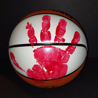 Dominique Wilkins autographed basketball with hand print Steiner COA