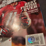 Larry Fitzgerald autographed Sports Illustrated Beckett COA